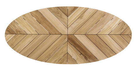 Gartentisch oval 240x110 Weiß RT01 Palmdale - ZEN ZONE Furniture