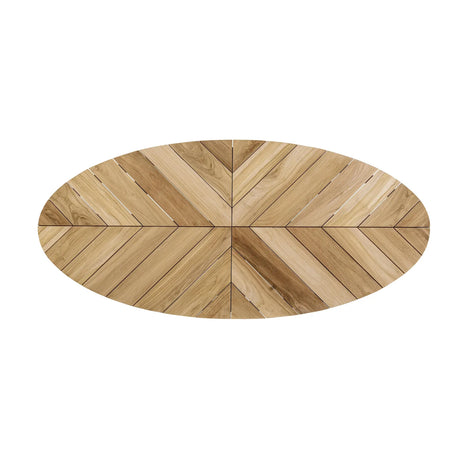 Gartentisch oval 240x110 Weiß RT01 Palmdale - ZEN ZONE Furniture