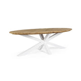 Gartentisch oval 240x110 Weiß RT01 Palmdale - ZEN ZONE Furniture