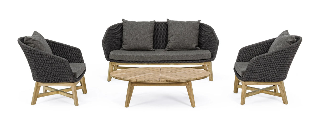 Outdoor Sessel Coachella mit Kissen Anthrazit - ZEN ZONE Furniture
