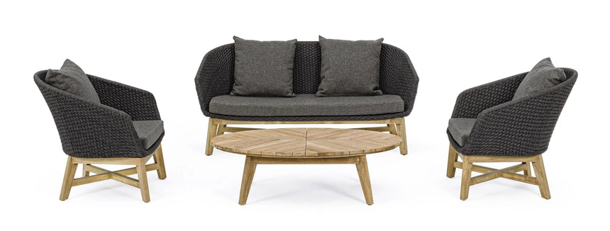 Outdoor Sessel Coachella mit Kissen Anthrazit - ZEN ZONE Furniture