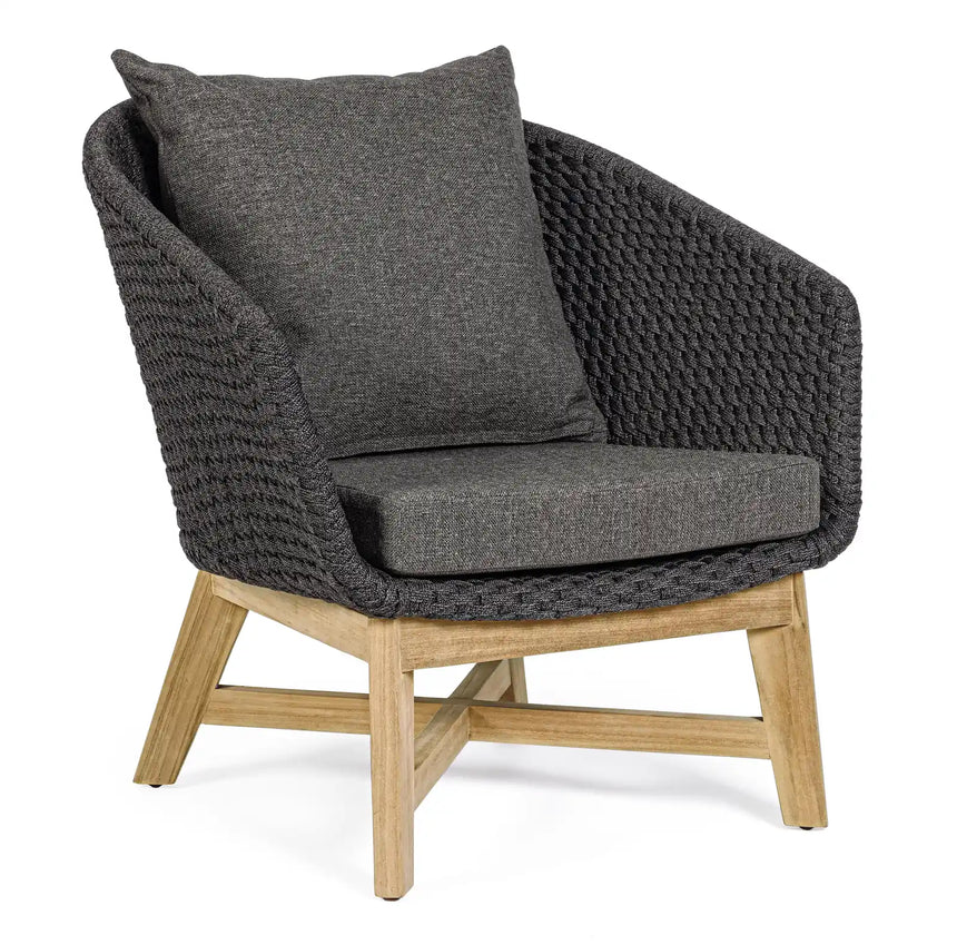 Outdoor Sessel Coachella mit Kissen Anthrazit - ZEN ZONE Furniture
