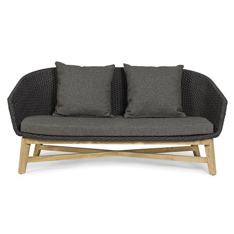 Garten-Sofa 2-Sitzer Coachella Anthrazit - ZEN ZONE Furniture