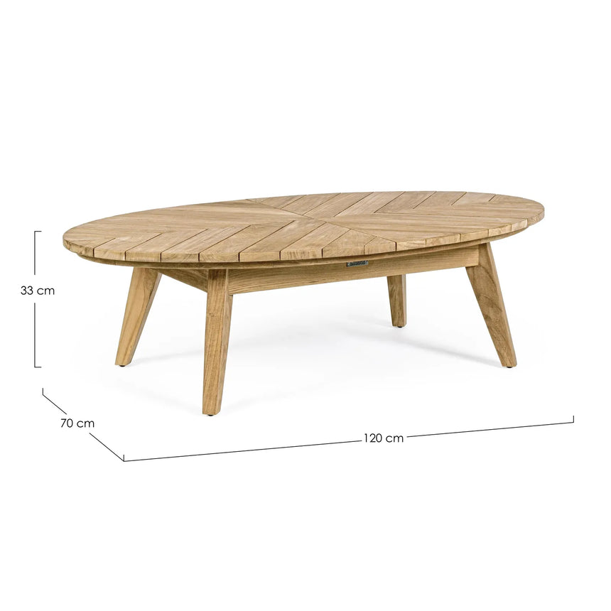 Garten Couchtisch oval 120x70 Coachella - ZEN ZONE Furniture