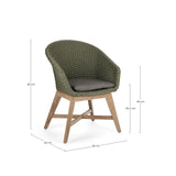 Gartenstuhl mit Armlehne und Kissen Coachella Grün - ZEN ZONE Furniture