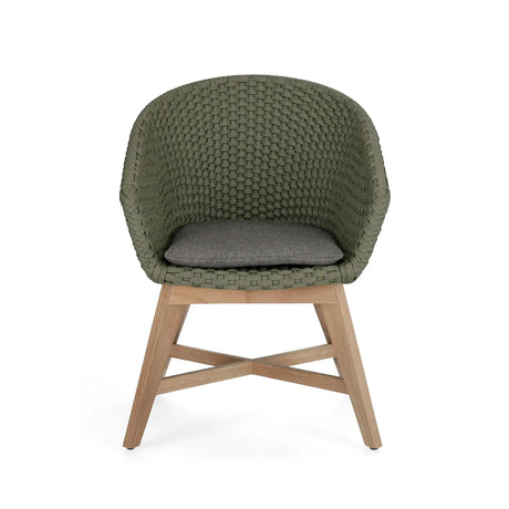 Gartenstuhl mit Armlehne und Kissen Coachella Grün - ZEN ZONE Furniture