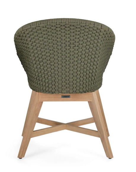 Gartenstuhl mit Armlehne und Kissen Coachella Grün - ZEN ZONE Furniture