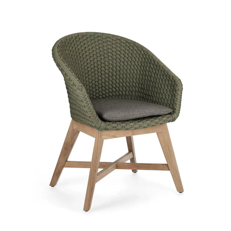 Gartenstuhl mit Armlehne und Kissen Coachella Grün - ZEN ZONE Furniture