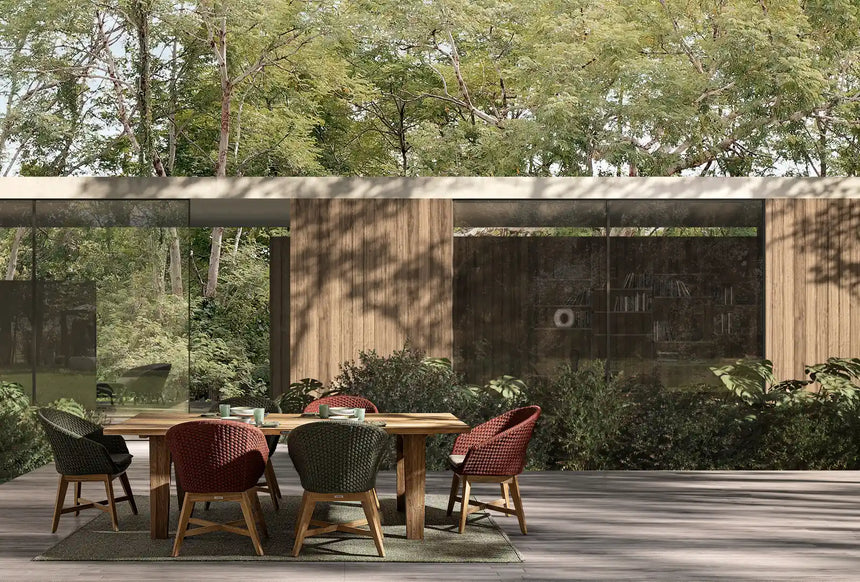 Gartenstuhl mit Armlehne und Kissen Coachella Scarlet - ZEN ZONE Furniture