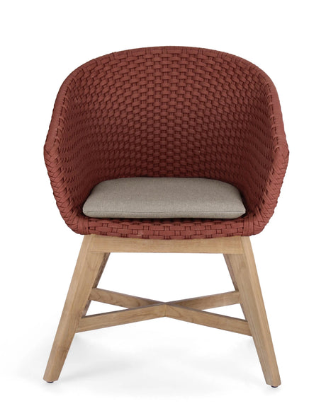 Gartenstuhl mit Armlehne und Kissen Coachella Scarlet - ZEN ZONE Furniture
