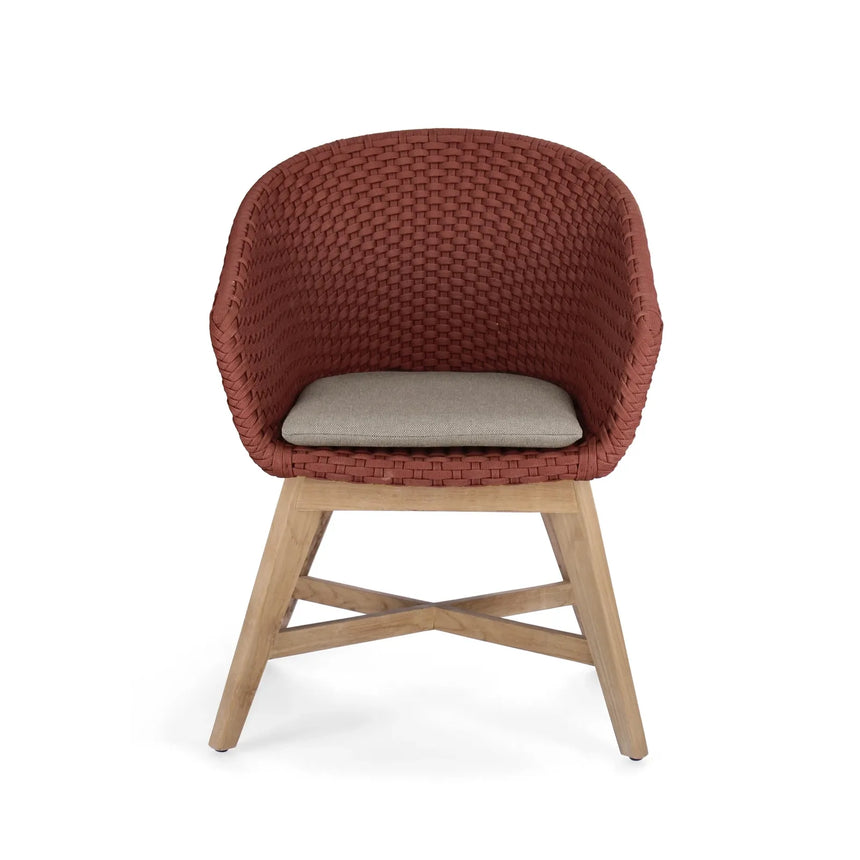 Gartenstuhl mit Armlehne und Kissen Coachella Scarlet - ZEN ZONE Furniture