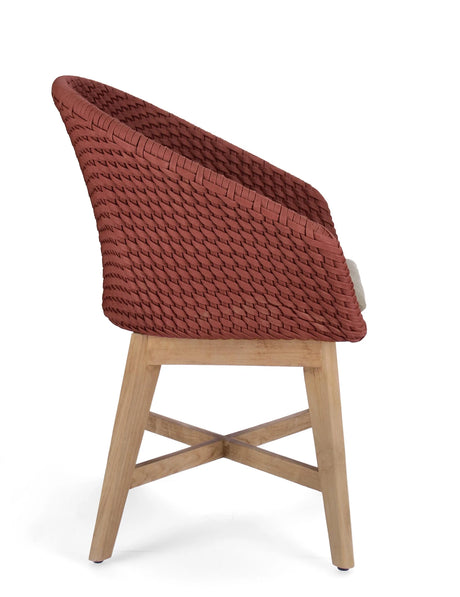 Gartenstuhl mit Armlehne und Kissen Coachella Scarlet - ZEN ZONE Furniture
