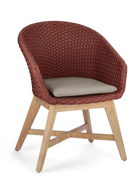 Gartenstuhl mit Armlehne und Kissen Coachella Scarlet - ZEN ZONE Furniture