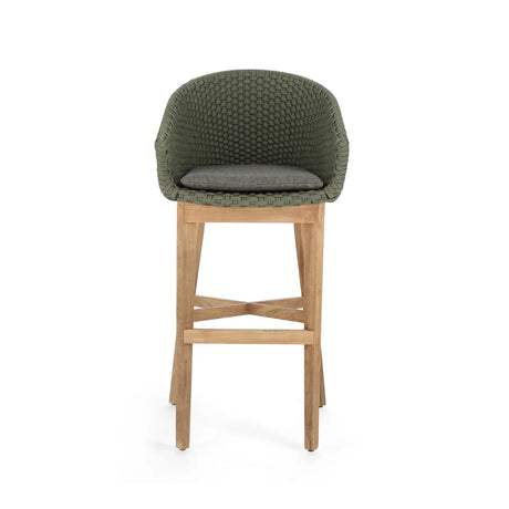 Outdoor Barhocker mit Kissen Coachella Grün - ZEN ZONE Furniture