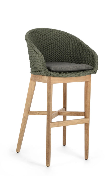 Outdoor Barhocker mit Kissen Coachella Grün - ZEN ZONE Furniture