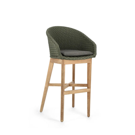 Outdoor Barhocker mit Kissen Coachella Grün - ZEN ZONE Furniture