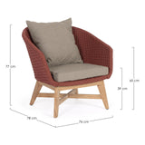 Coachella Sessel Scharlachrot mit Kissen - ZEN ZONE Furniture