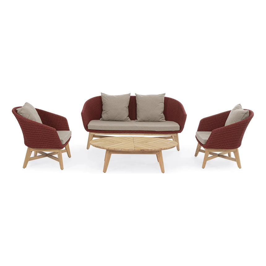 Coachella Sessel Scharlachrot mit Kissen - ZEN ZONE Furniture