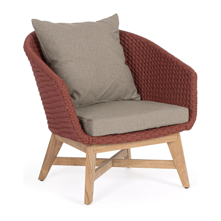 Coachella Sessel Scharlachrot mit Kissen - ZEN ZONE Furniture