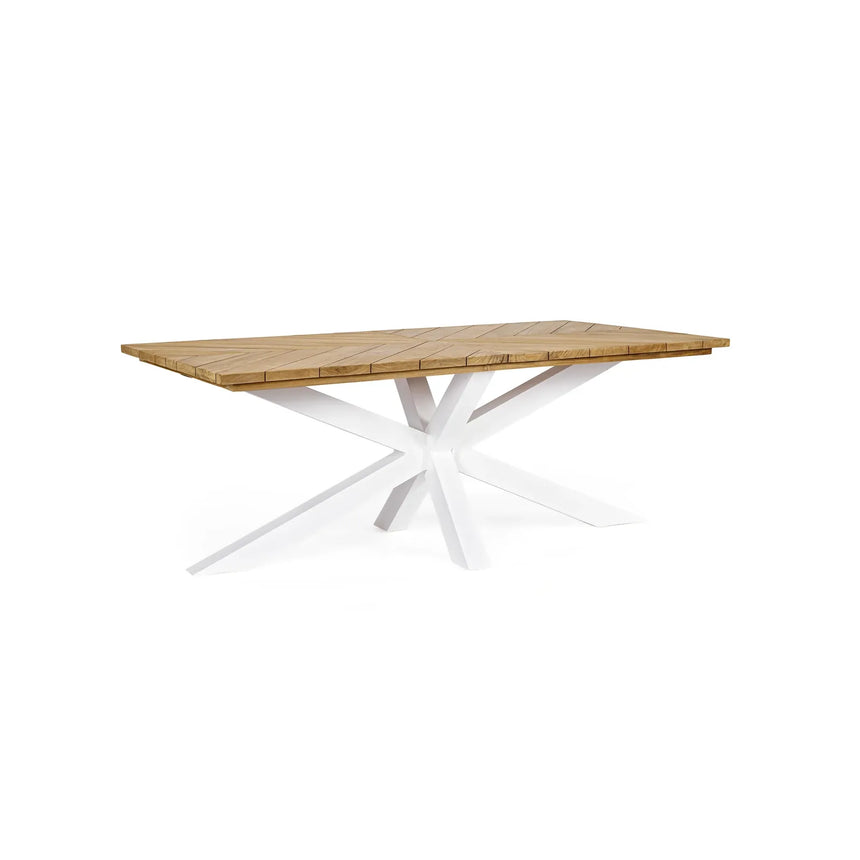 Gartentisch rechteckig 200x100 Weiß RT01 Palmdale - ZEN ZONE Furniture