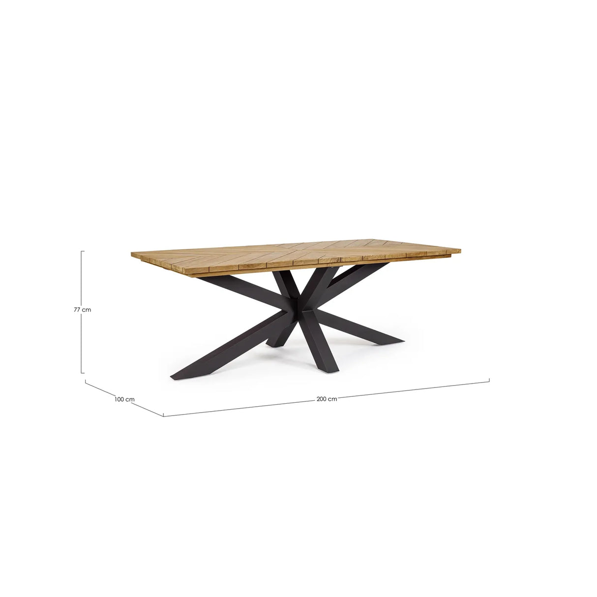 Gartentisch rechteckig 200x100 Carbon RT02 Palmdale - ZEN ZONE Furniture