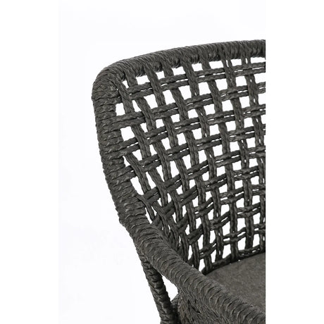 Gartenstuhl mit Armlehne und Kissen Wilson Schwarz - ZEN ZONE Furniture