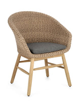 Gartenstuhl mit Armlehne und Kissen Genesis Abaca - ZEN ZONE Furniture