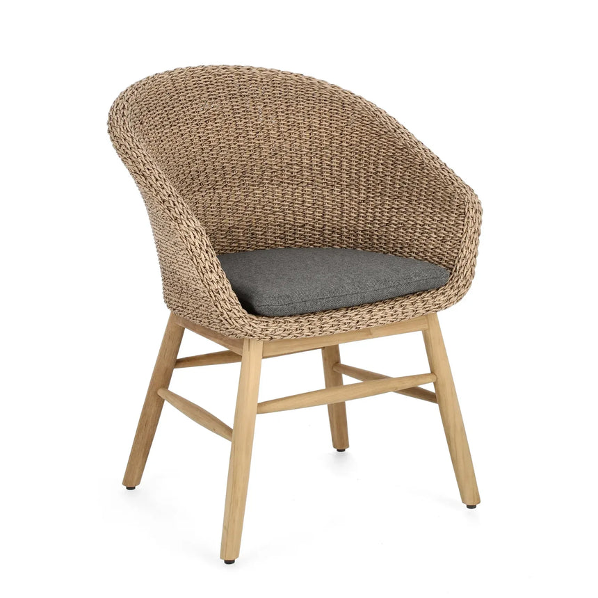 Gartenstuhl mit Armlehne und Kissen Genesis Abaca - ZEN ZONE Furniture