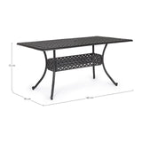 Ivrea Tisch rechteckig mit Holzkohle 160x90 cm - ZEN ZONE Furniture
