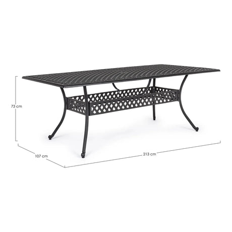 Ivrea Tisch rechteckig mit Charcoal 213x107 cm - ZEN ZONE Furniture
