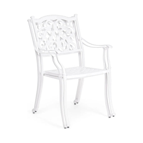 Ivrea Stuhl mit Armlehne Weiss - ZEN ZONE Furniture