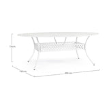 Ivrea Tisch oval weiss 200x150 cm - ZEN ZONE Furniture