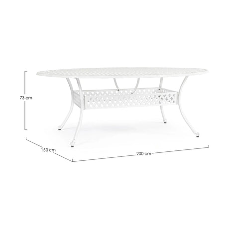 Ivrea Tisch oval weiss 200x150 cm - ZEN ZONE Furniture