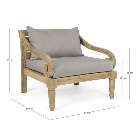 Outdoor Sessel mit Kissen Karuba - FSC - ZEN ZONE Furniture