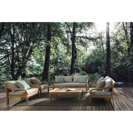 Garten-Sofa 2 bis 3-Sitzer mit Kissen Karuba Natural - FSC - ZEN ZONE Furniture