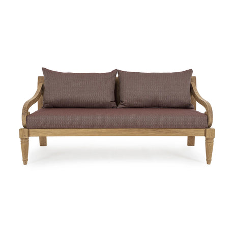 Garten-Sofa 2 bis 3-Sitzer mit Kissen Karuba Wine - FSC - ZEN ZONE Furniture