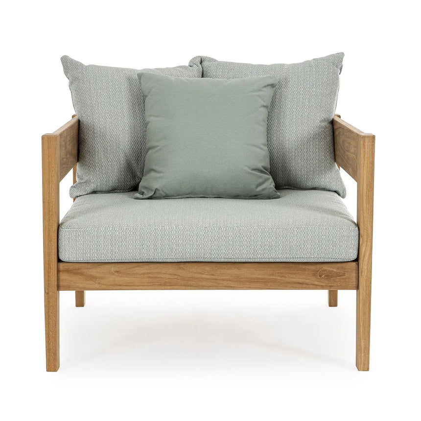 Outdoor Sessel mit Kissen Kobo Aqua - FSC - ZEN ZONE Furniture