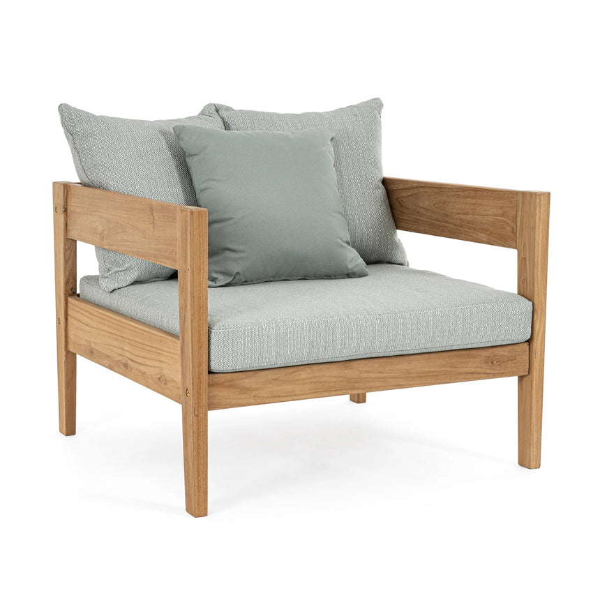 Outdoor Sessel mit Kissen Kobo Aqua - FSC - ZEN ZONE Furniture
