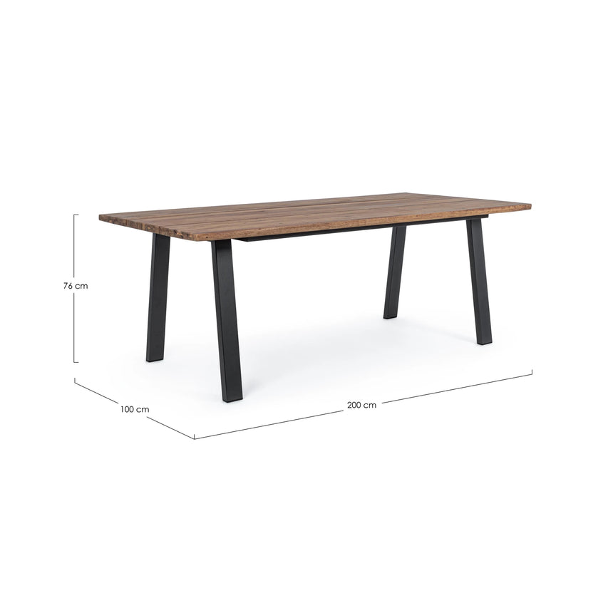 Gartentisch Anthrazit-Natural 200x100 FSC Oslo - ZEN ZONE Furniture