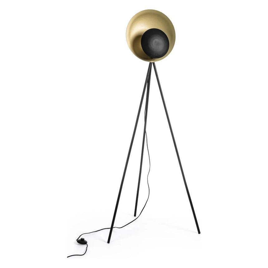 Design Stehleuchte Schwarz-Gold Höhe 156 cm - ZEN ZONE Furniture