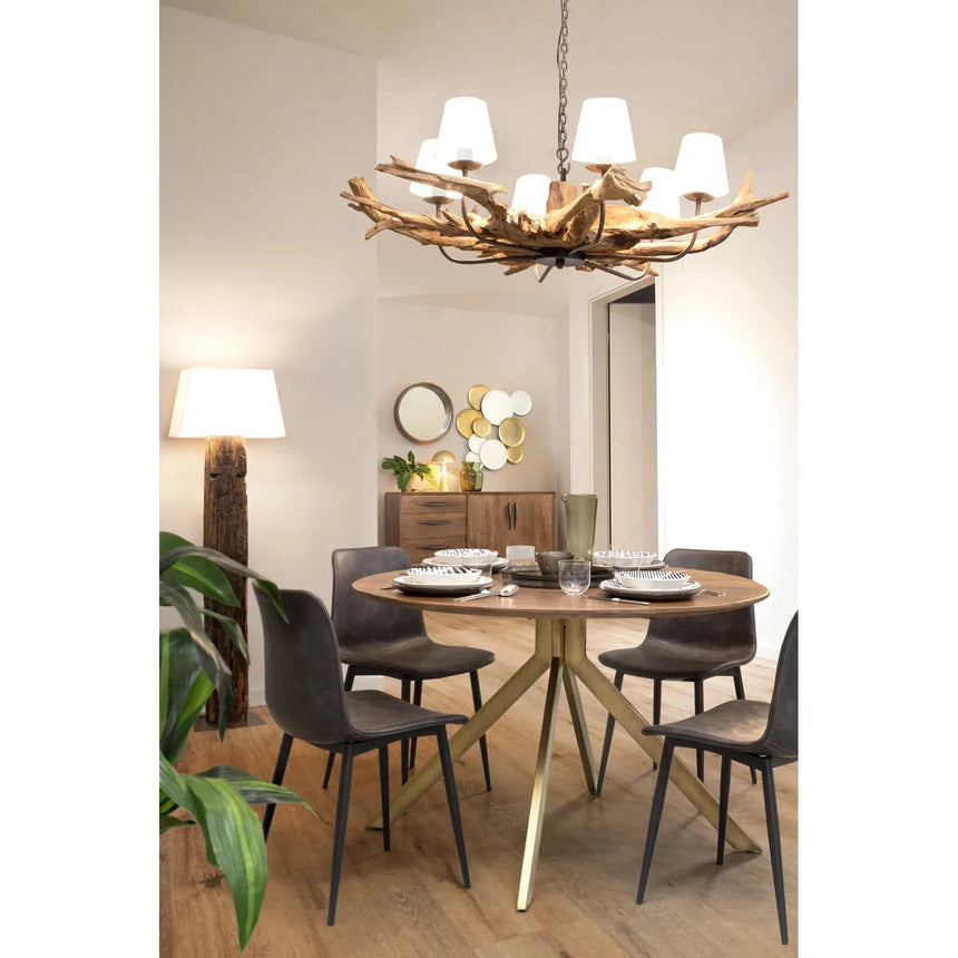 Hugo Stehleuchte Messing-Weiss Höhe 155 cm - ZEN ZONE Furniture