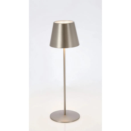 Etna Tischlampe Silber Leder Höhe 38 cm - ZEN ZONE Furniture