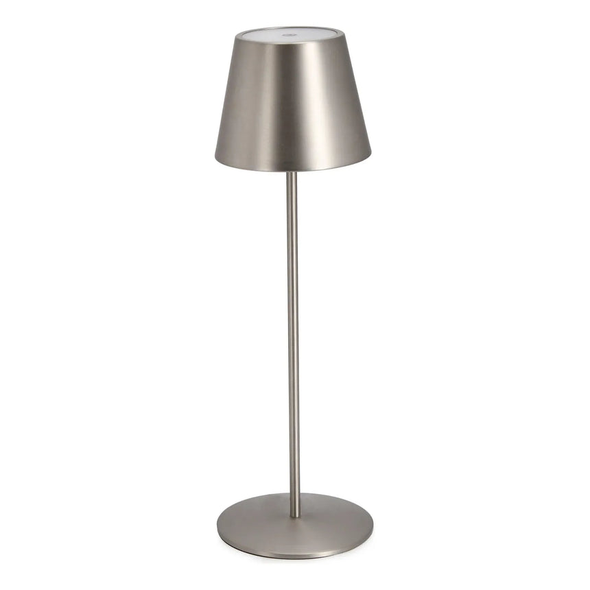 Etna Tischlampe Silber Leder Höhe 38 cm - ZEN ZONE Furniture