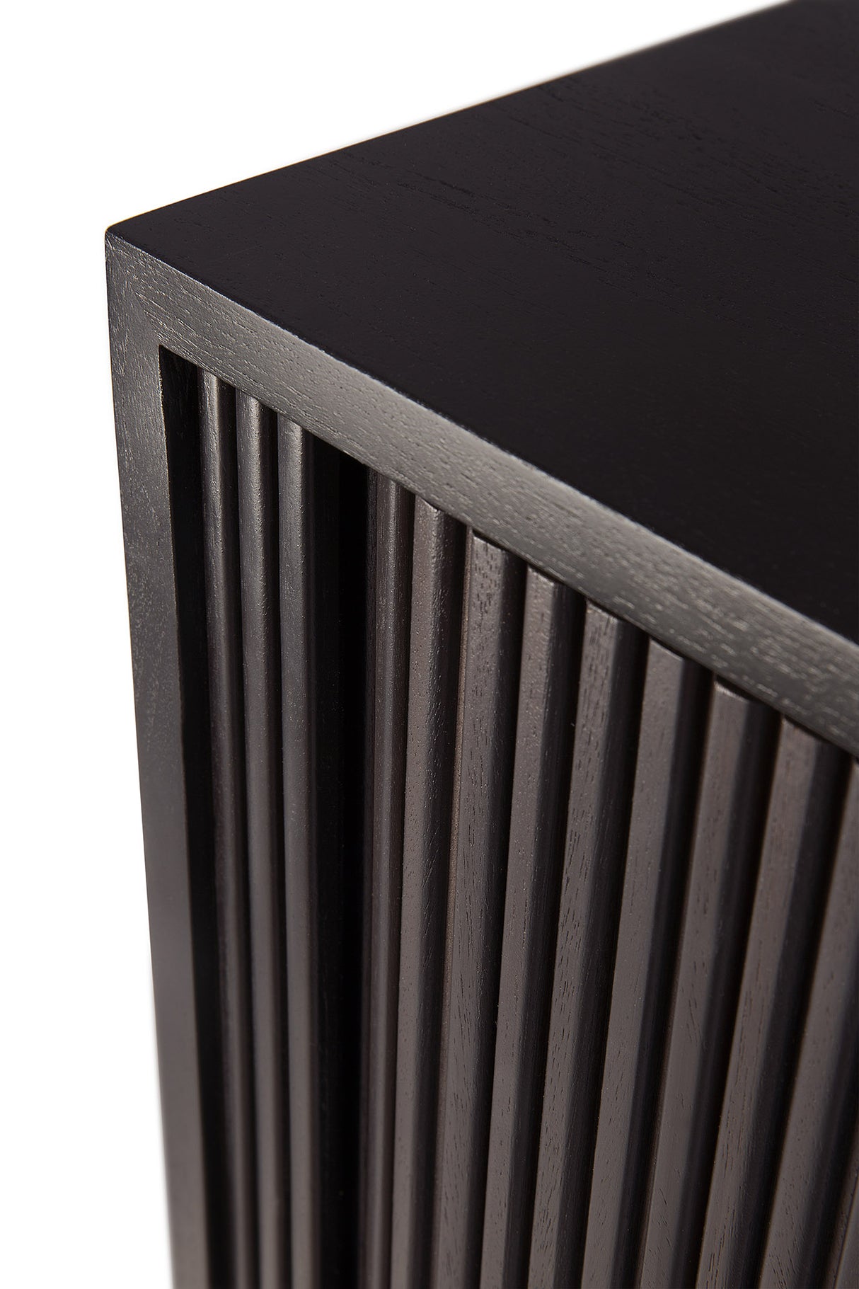 Roller Max Sideboard - lackiertes Teak - off black - 2 Schiebetüren - 168 x 45 x 80 cm - ZEN ZONE Furniture