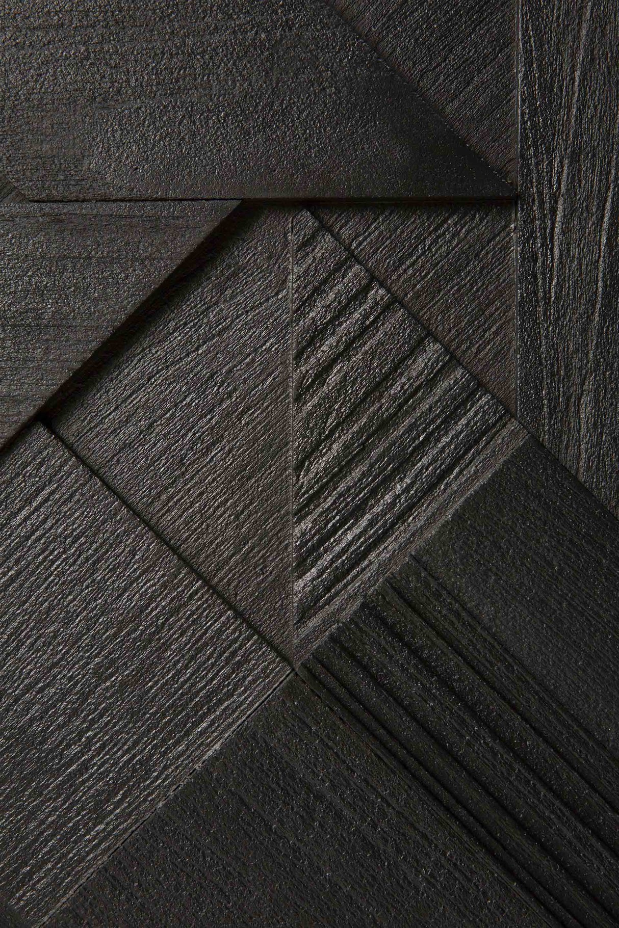 Graphic TV-Schrank - lackiertes Teak - schwarz - 1 Klapptür - 1 Schublade - 160 x 45 x 51 cm - ZEN ZONE Furniture