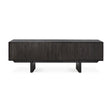 Mosaic TV-Schrank - lackiertes Teak - off black - 1 Klapptür - 1 Schublade - 162 x 45 x 53 cm - ZEN ZONE Furniture