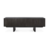 Mosaic TV-Schrank - lackiertes Teak - off black - 1 Klapptür - 1 Schublade - 162 x 45 x 53 cm - ZEN ZONE Furniture