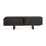 Mosaic TV-Schrank - lackiertes Teak - off black - 1 Klapptür - 1 Schublade - 162 x 45 x 53 cm - ZEN ZONE Furniture