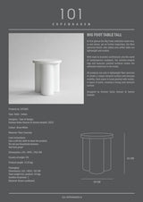 Beistelltisch Big Foot aus Faserbeton in Bone White, schmal, 45×45×51 cm von 101 Copenhagen – Bild 5