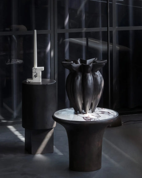 Beistelltisch Column aus Faserbeton in Coffee von 101 Copenhagen – Bild 6